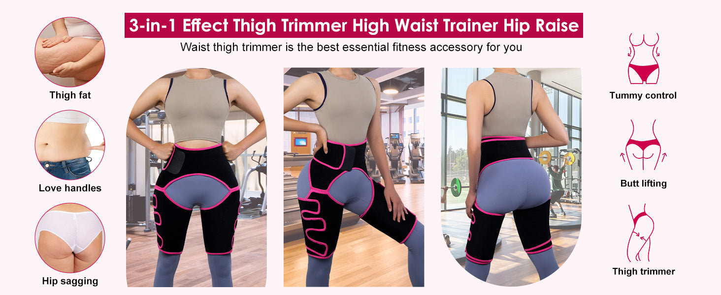 3 in 1 Effect Thigh Trimmer High Waist Trainer Hop Raise